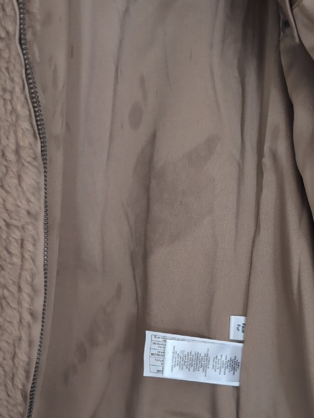 Elie. Tahari Plush Teddy Coat - Beige - Picture 3 of 6